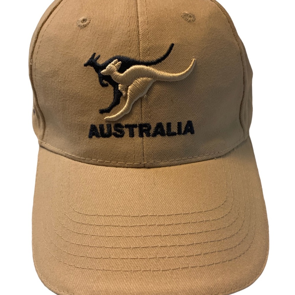 New adjustable Australian cap beige cotton